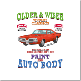 Older & Wiser Vintage Classics Muscle Car Novelty Gift Posters and Art